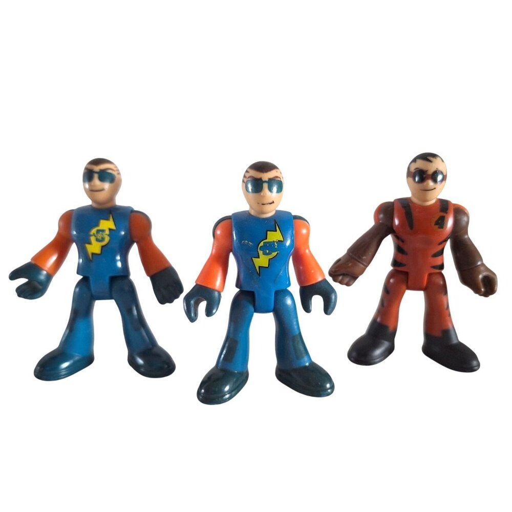 Imaginext Sky Racers 3 Figures 2 Orange & Blue 1 Red